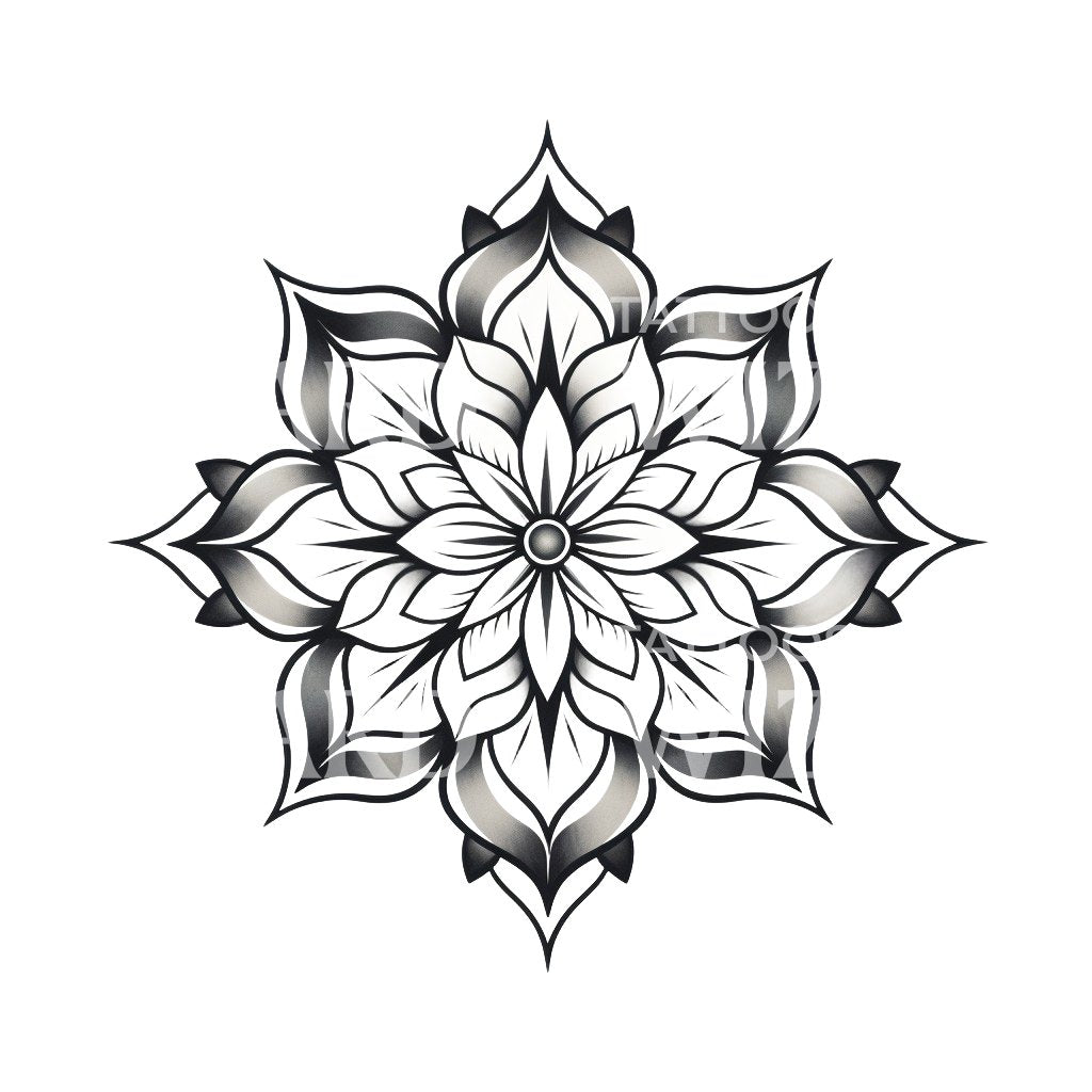 Blackwork Mandala Tattoo Design