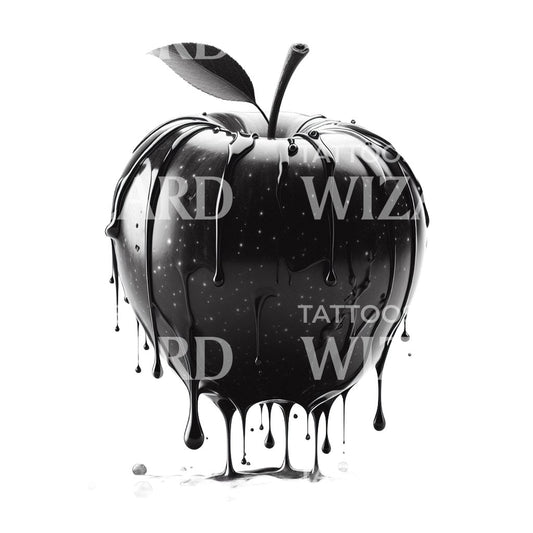 An Apple Of Blood Tattoo Design