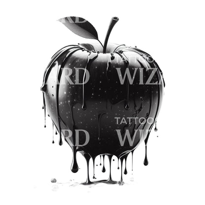 An Apple Of Blood Tattoo Design