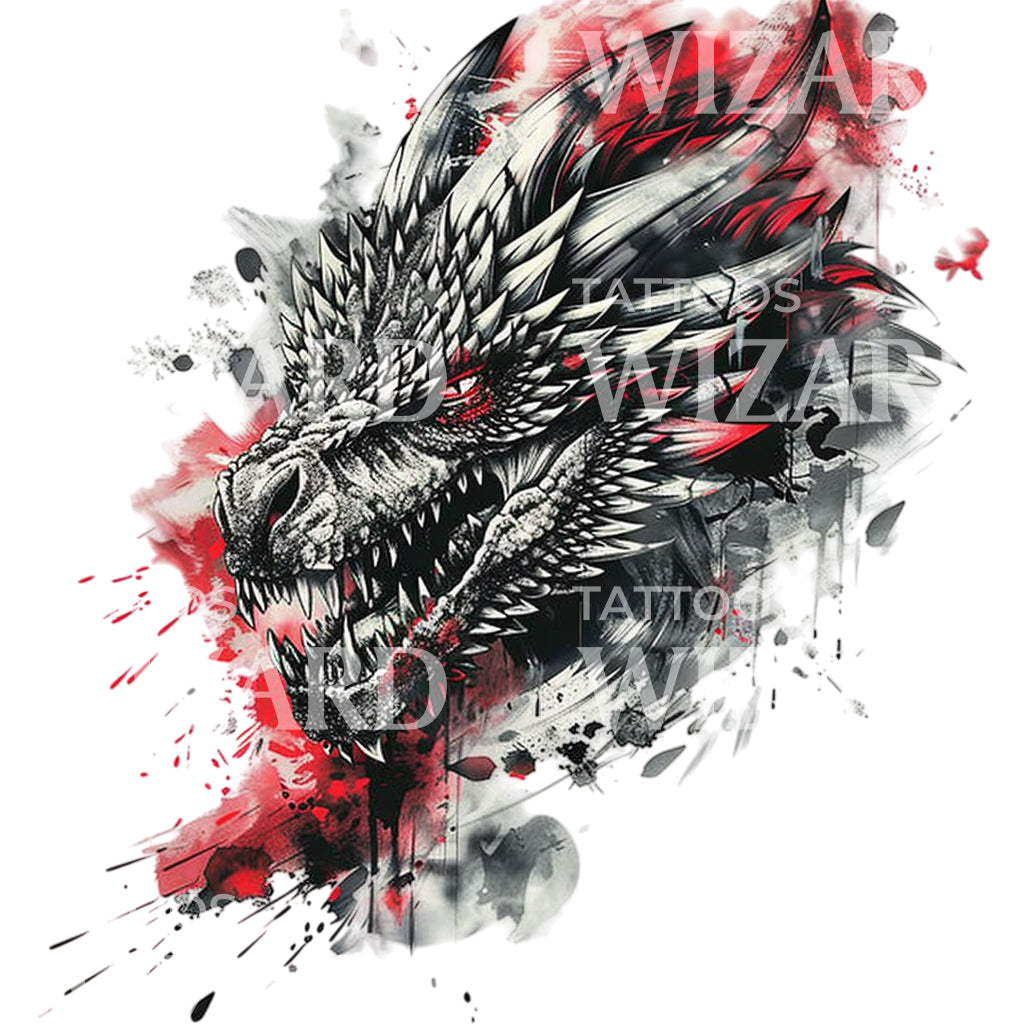 Drachen-Tattoo-Design aus Game of Thrones