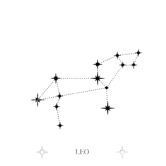 Conception de tatouage de constellation du zodiaque Lion