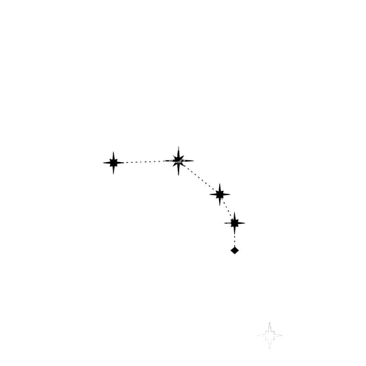 Conception de tatouage de constellation du zodiaque Bélier