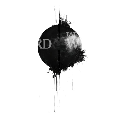 Dark Moon Abstract Tattoo Design