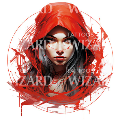 Marvel Inspired Elektra Tattoo Design
