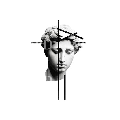 Micro Realism Greek God Statue Tattoo Design