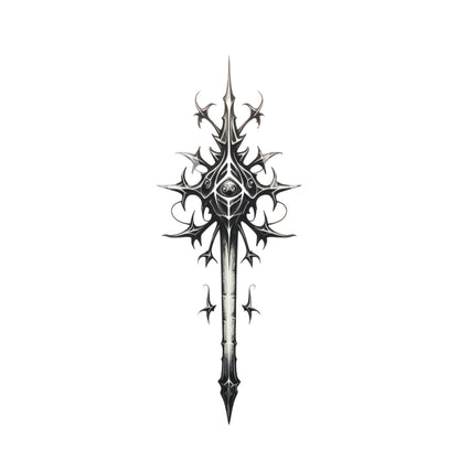 Fantasy Sword Tattoo Design