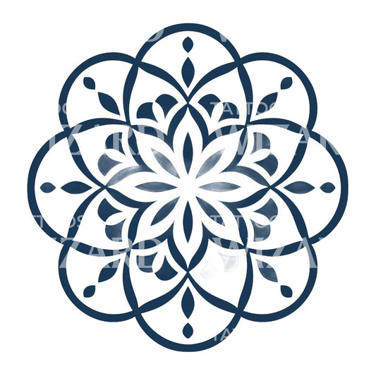 Vereinfachtes Mandala-Tattoo-Design
