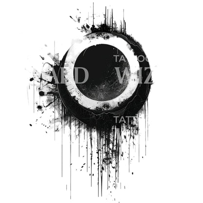 Mesmerizing Solar Eclipse Tattoo Design