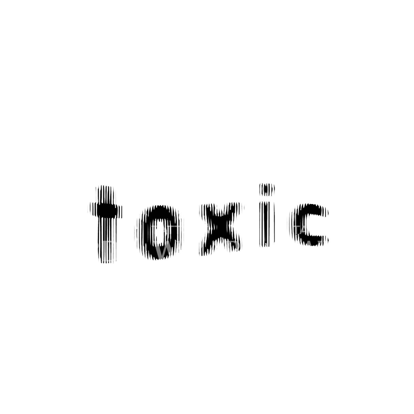 Toxic Blurry Font Lettering Tattoo Design