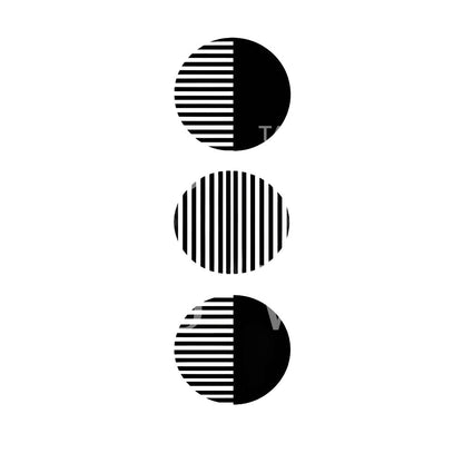 Three Circles and Lines Tattoo Design