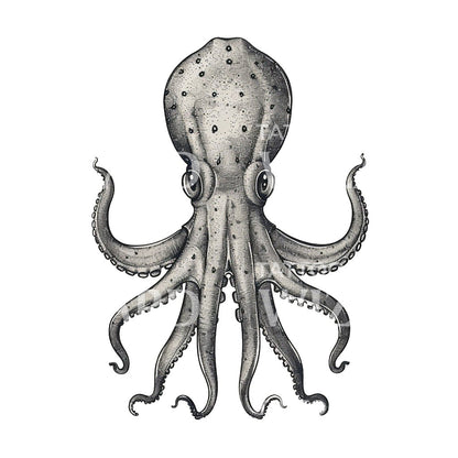 Scientific Illustration Octopus Tattoo Design
