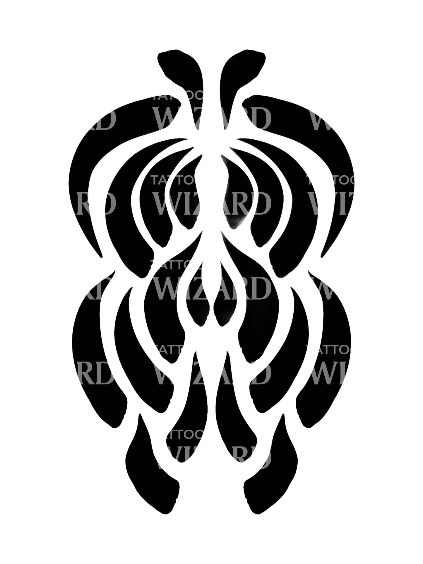 Abstraktes schwarzes Talisman-Tattoo-Design