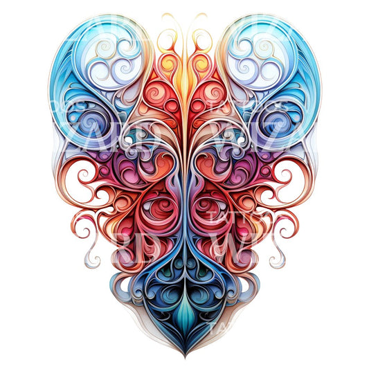 Abstract Psychedelic Shapes Tattoo Design