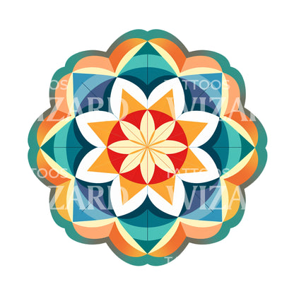 Geometric Mandala Tattoo Design