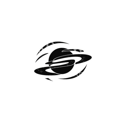 Saturn Planet Abstract Tattoo Design