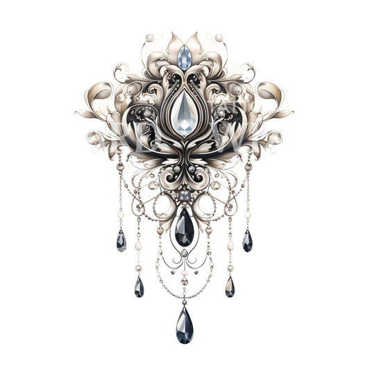 Ornamental Vintage Jewelry Tattoo Design
