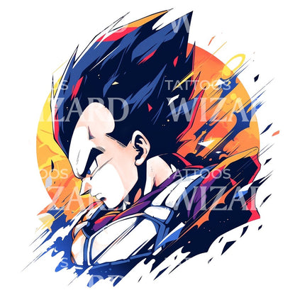 Vegeta (Dragon Ball) Tattoo Design