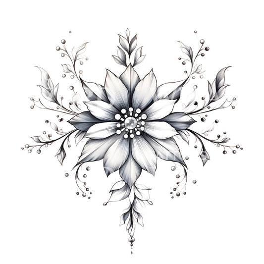Beautiful Winter Flower Tattoo Design