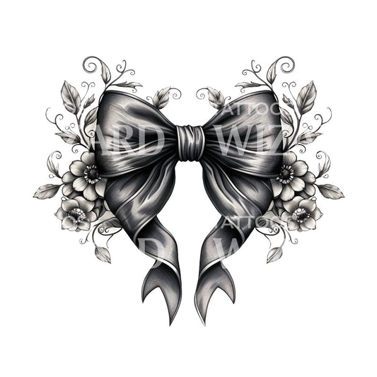 Conception de tatouage d'arc belle noir et gris