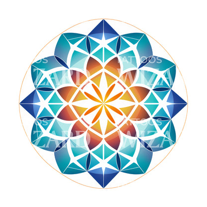 Geometric Mandala Tattoo Design