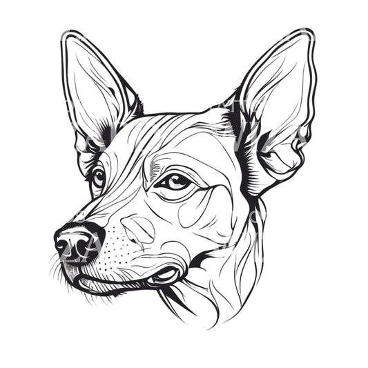 Dog Head Tattoo Design