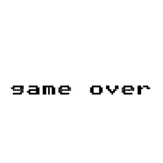 Game Over Lettering Tattoo Design
