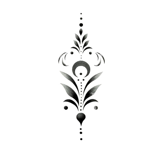 Minimalist Traditional Pattern Tattoo Design