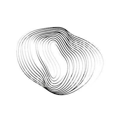 Spiralling Fine Lines Tattoo Design