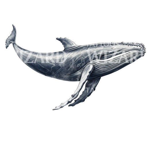 Conception de tatouage de baleine Dotwork