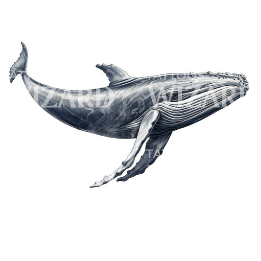 Dotwork Whale Tattoo Design