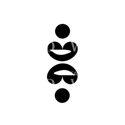 Abstract Thick Shapes Tattoo Design