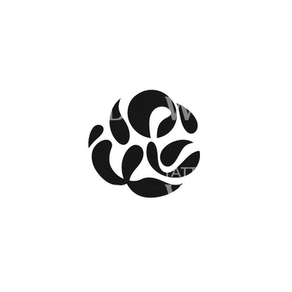 Flowy Abstract Shapes Tattoo Design
