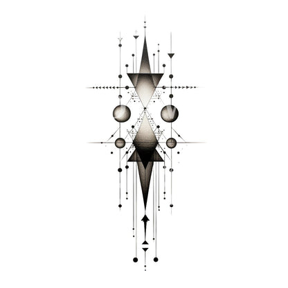 Triangle Minimalist Dotwork Tattoo Design