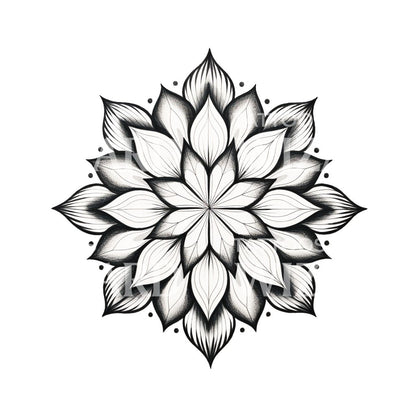 Blackwork Mandala Tattoo Design