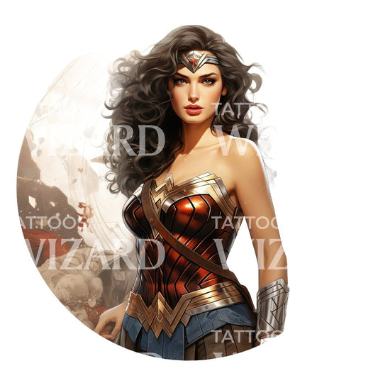 Wonder Woman Marvel Inspired Tattoo Design