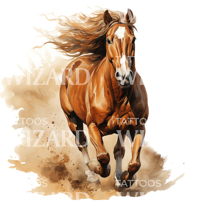 Galloping Horse Tattoo Design