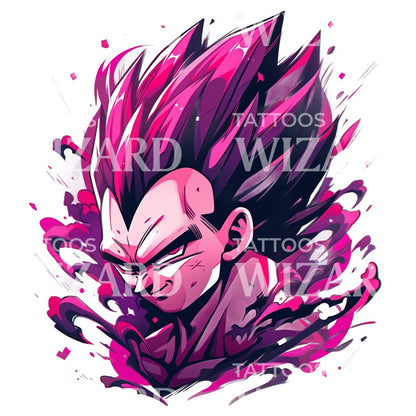 Evil Vegeta (Dragon Ball) Tattoo Design