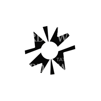 Explosion Circle Abstract Tattoo Design