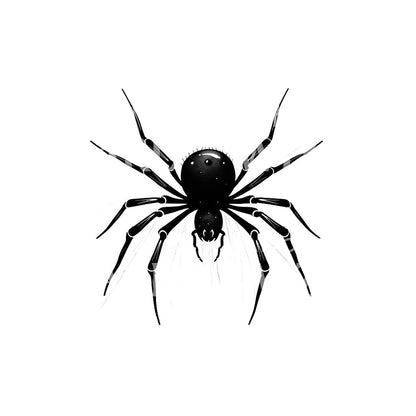 Blackwork Spider Tattoo Design