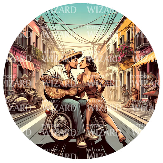 Jamming In Mexico Tattoo Design