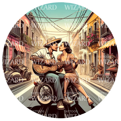 Jamming In Mexico Tattoo Design