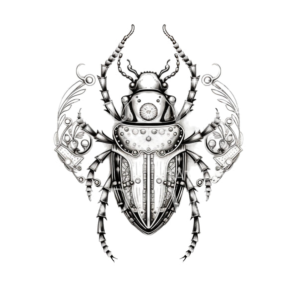 Ornamental Beetle Tattoo Design Tattoos Wizard Designs