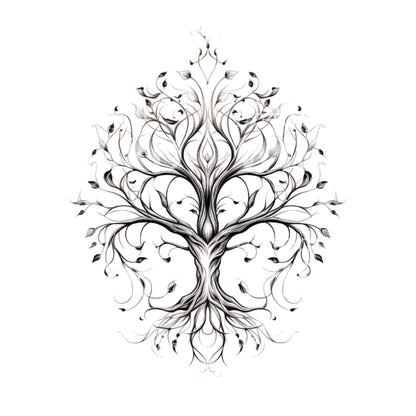 Fineline Tree of Life Tattoo Design