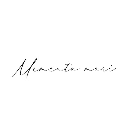 Memento Mori Latin Fineline Quote Tattoo Design