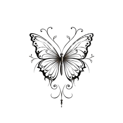 Cute Fine Line Butterfly Tattoo Design