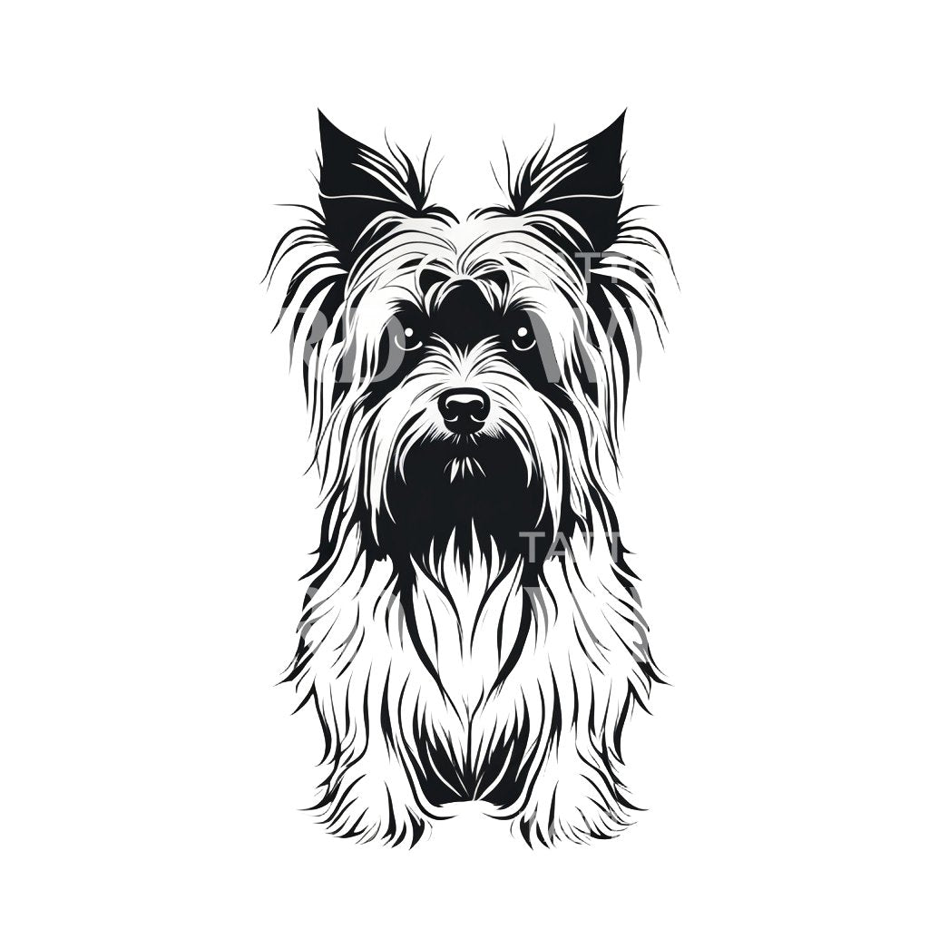 Yorkshire Terrier Dog Tattoo Design