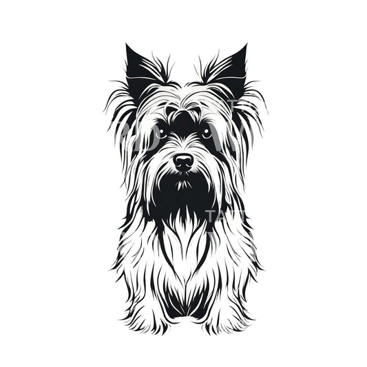 Conception de tatouage de chien Yorkshire Terrier