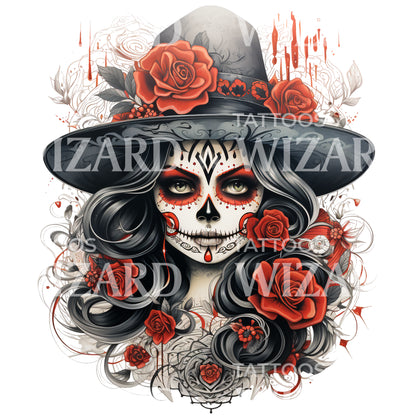 La Catrina Neo Traditional Tattoo Design