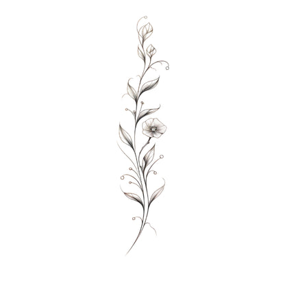 Cute and Delicate Flower Tattoo Design