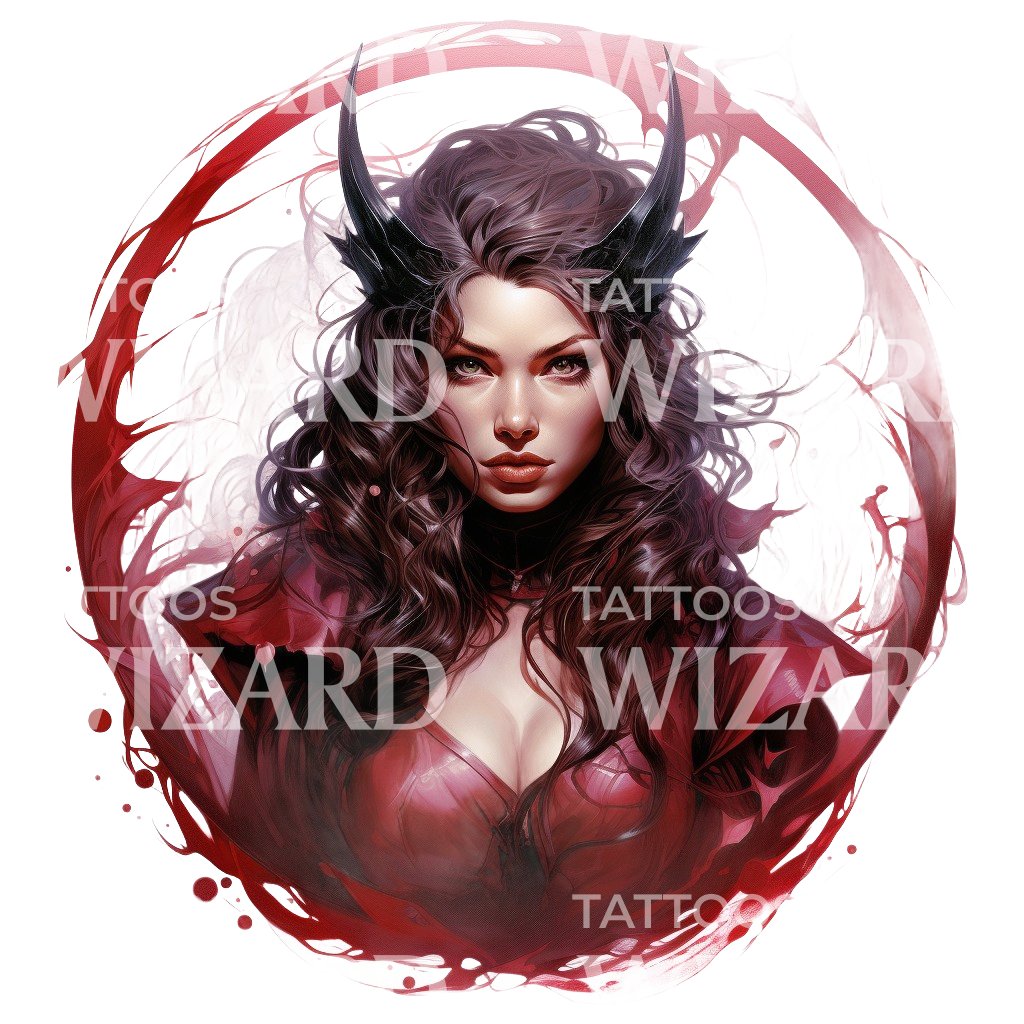Marvel Scarlet Witch Inspired Tattoo Design